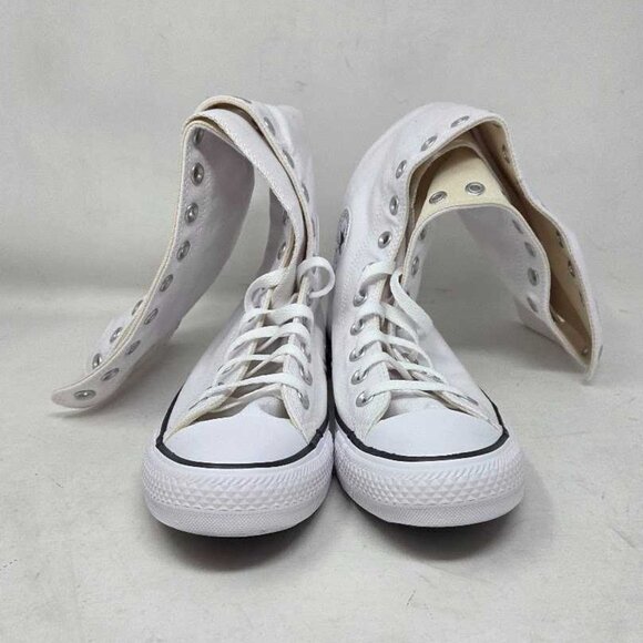 New women's 8 Converse Chuck Taylor CTAS XX-Hi white canvas tall sneakers boots - Picture 6 of 10
